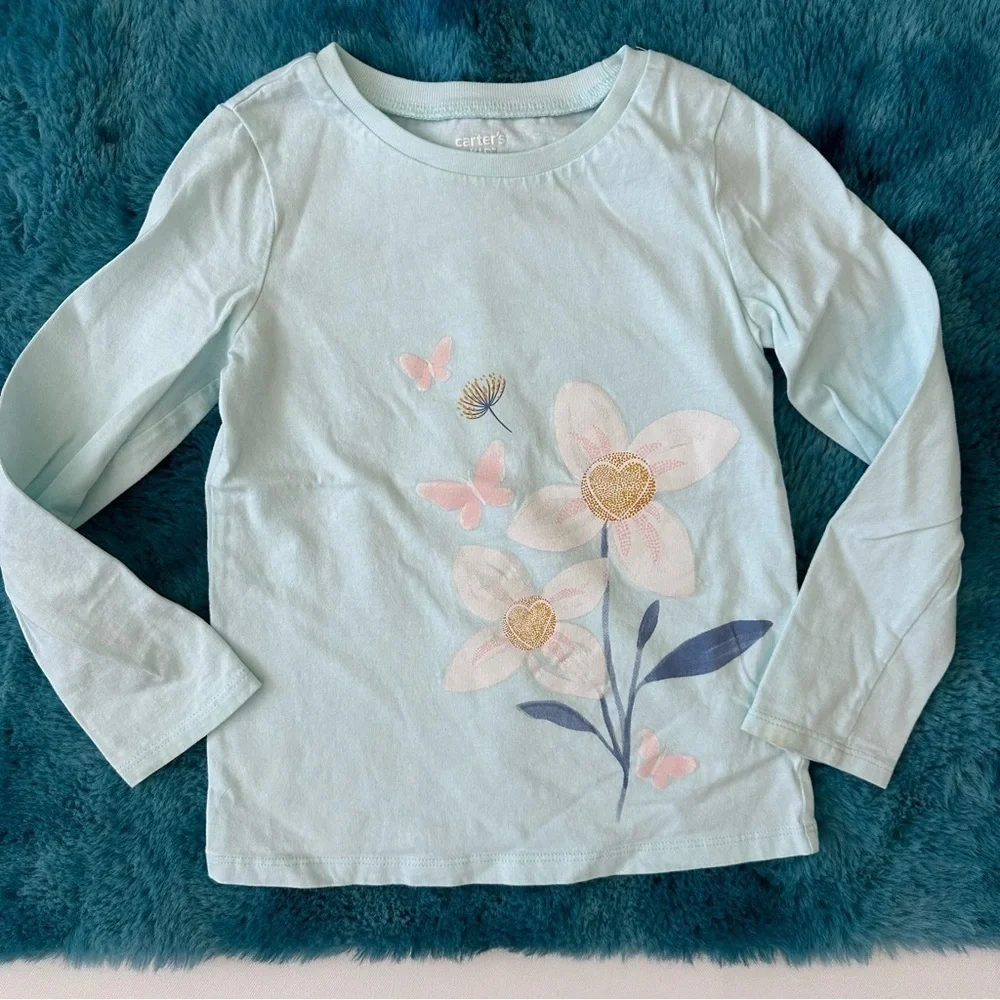 Carter’s Little Girl Long Sleeve Graphic Tee Size 5